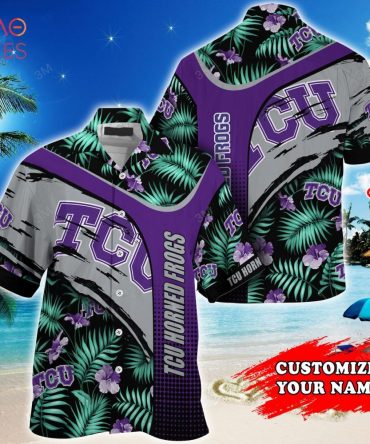 Tcu Horned Frogs Customized Summer Hawaiian Shirt, With Tropical Pattern For Fans