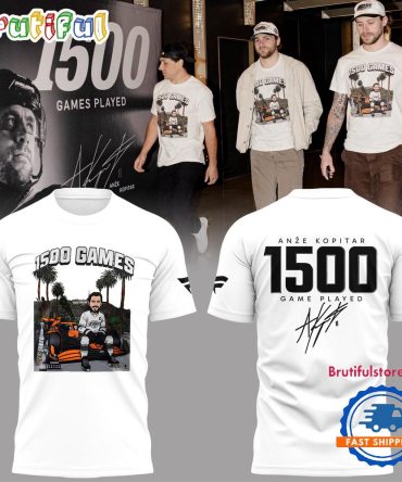 Los Angeles Kings Anze Kopitar 1500 Game Play Limited Edition 3D Shirt
