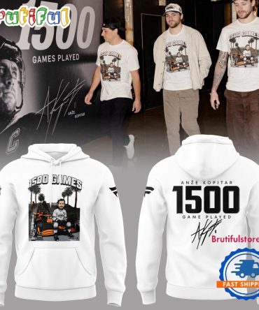 Los Angeles Kings Anze Kopitar 1500 Game Play Limited Edition Hoodie