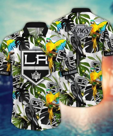 Los Angeles Kings Nhl Hawaiian Shirt Straw Hatstime Aloha Shirt