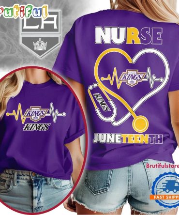 Los Angeles Kings Nhl Nurse Appreciation Juneteenth Unisex 3D Shirt
