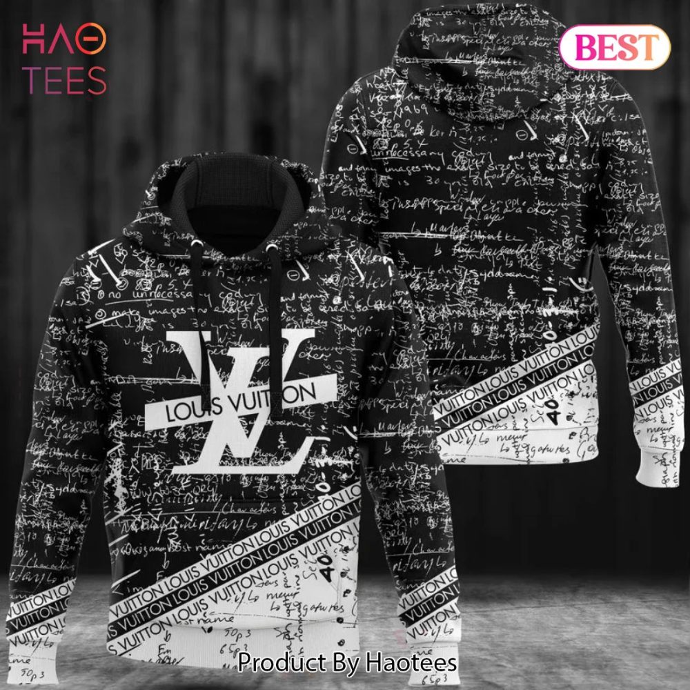 Louis Vuitton Black White Hoodie Lv Luxury Clothing Clothes Outfit For Men
