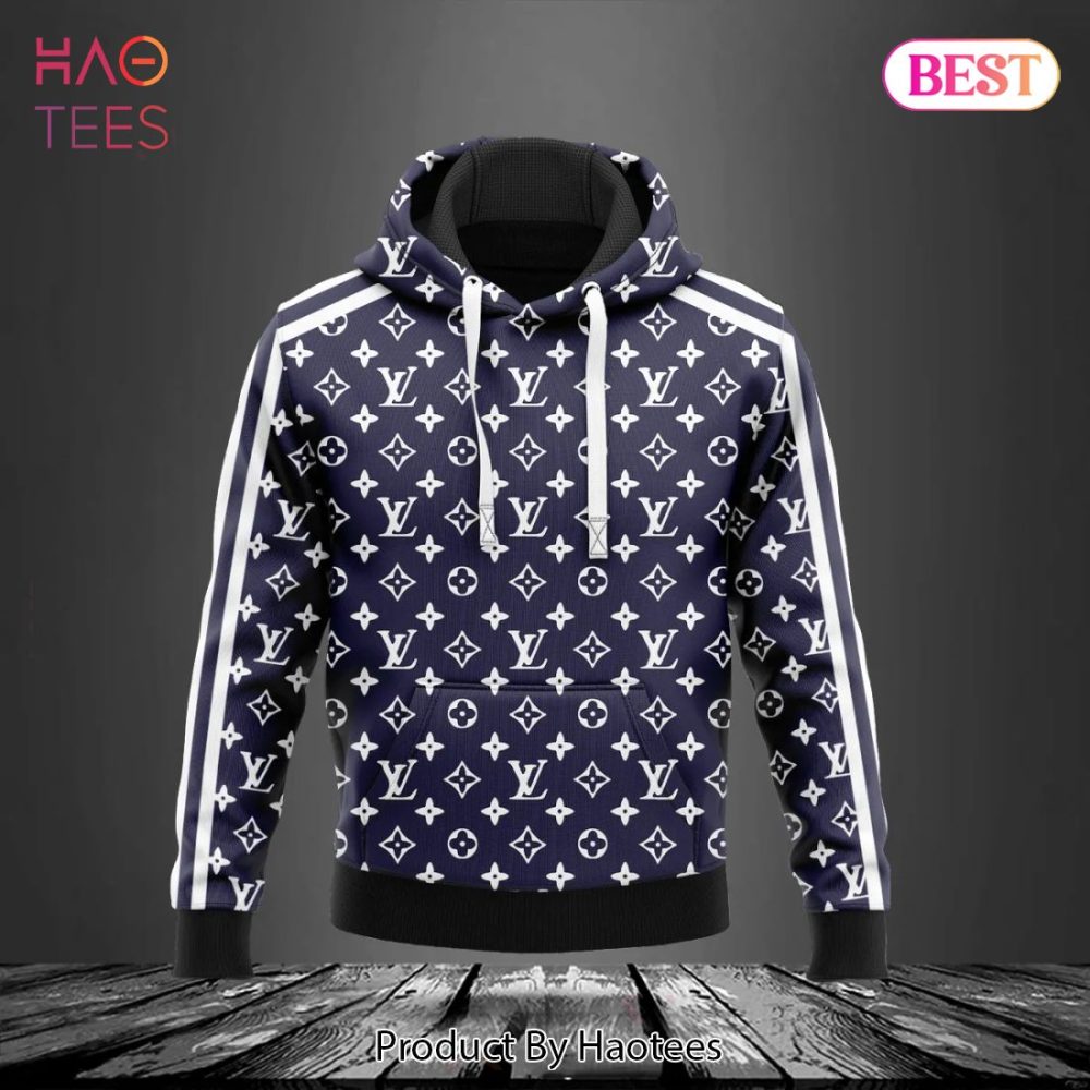 Louis Vuitton Blue Hoodie Lv Luxury Clothing Clothes Outfit For Men