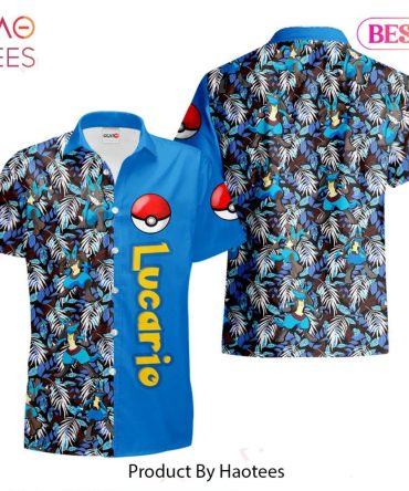 Lucario Hawaiian Shirts Custom Anime Merch Clothes For Men Women Hot Trend 2023