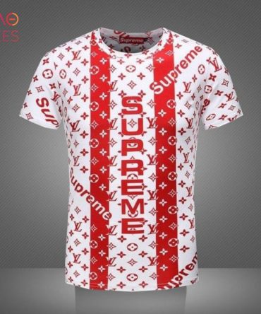 Supreme White Red Luxury 3D T-Shirt Limited Edition