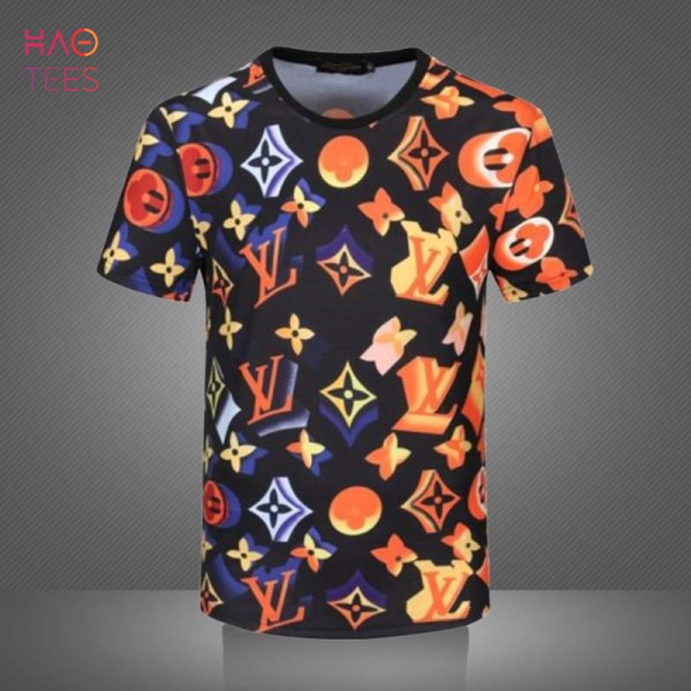 Lv Muticolor 3D T-Shirt Luxury Brand