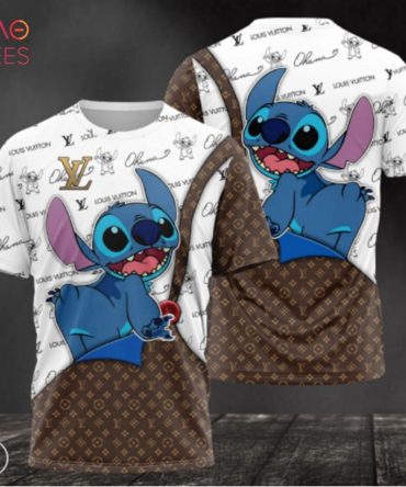 Louis Vuitton Stich Crashes Luxury 3D T-Shirt