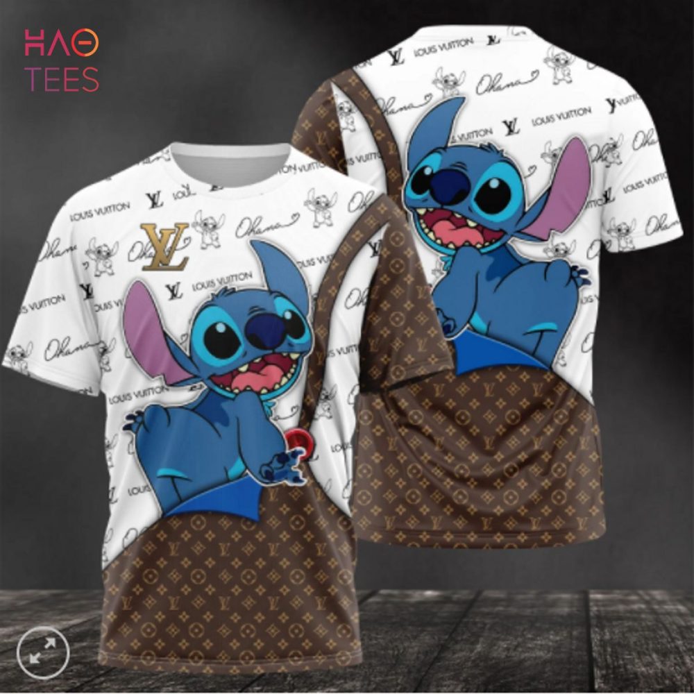 Louis Vuitton Stich Crashes Luxury 3D T-Shirt