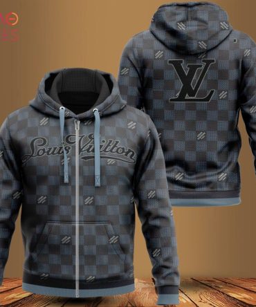Louis Vuitton Drak Grey Luxury Hoodie Limited Edition