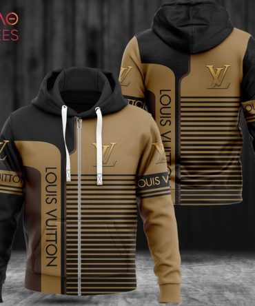Louis Vuitton Stripe Black Luxury 3D Hoodie Limited Edition