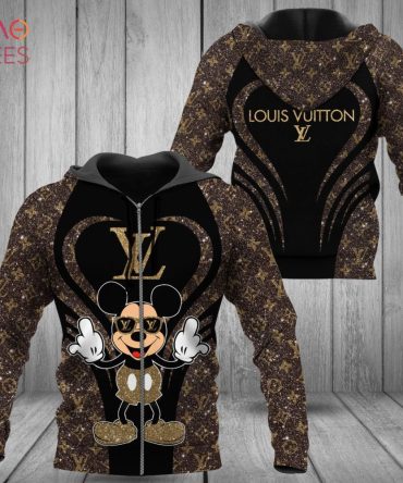 Louis Vuitton Luxury Brand Mickey 3D Hoodie Limited Edition