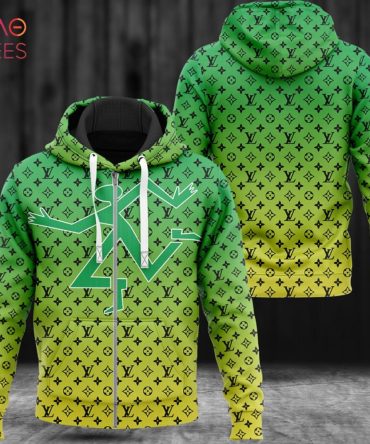 Louis Vuitton Ombre Green Luxury 3D Hoodie Limited Edition