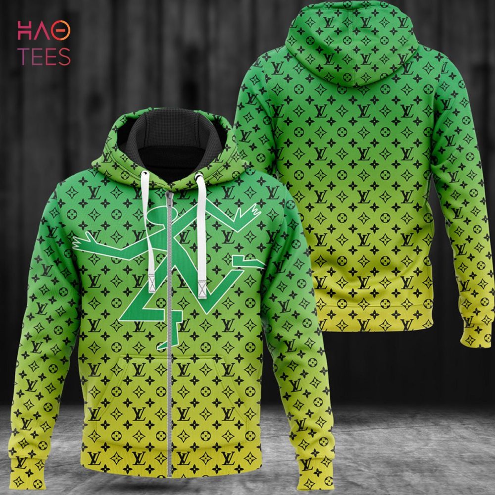 Louis Vuitton Ombre Green Luxury 3D Hoodie Limited Edition