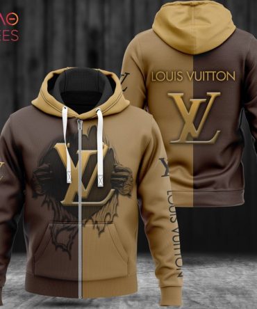 Louis Vuitton Dark Brown Luxury Hoodie Limited Edition