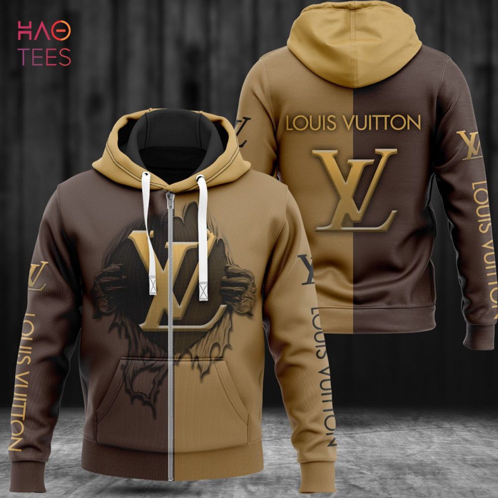 Louis Vuitton Dark Brown Luxury Hoodie Limited Edition