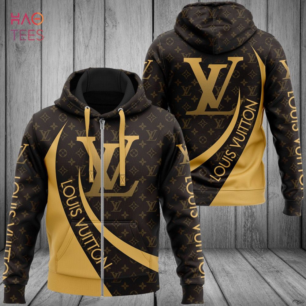 Louis Vuiiton Full Printing Logo Luxury 3D Hoodie Pod Design