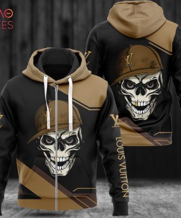 Louis Vuittol Luxury Skull 3D Hoodie Pod Design
