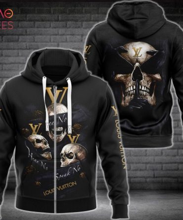 Louis Vuitton Luxury Brand Skull 3D Hoodie Limited Edition