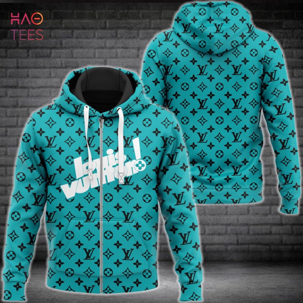 Louis Vuitton Ble Mix Black Logo Luxury Hoodie Limited Edition