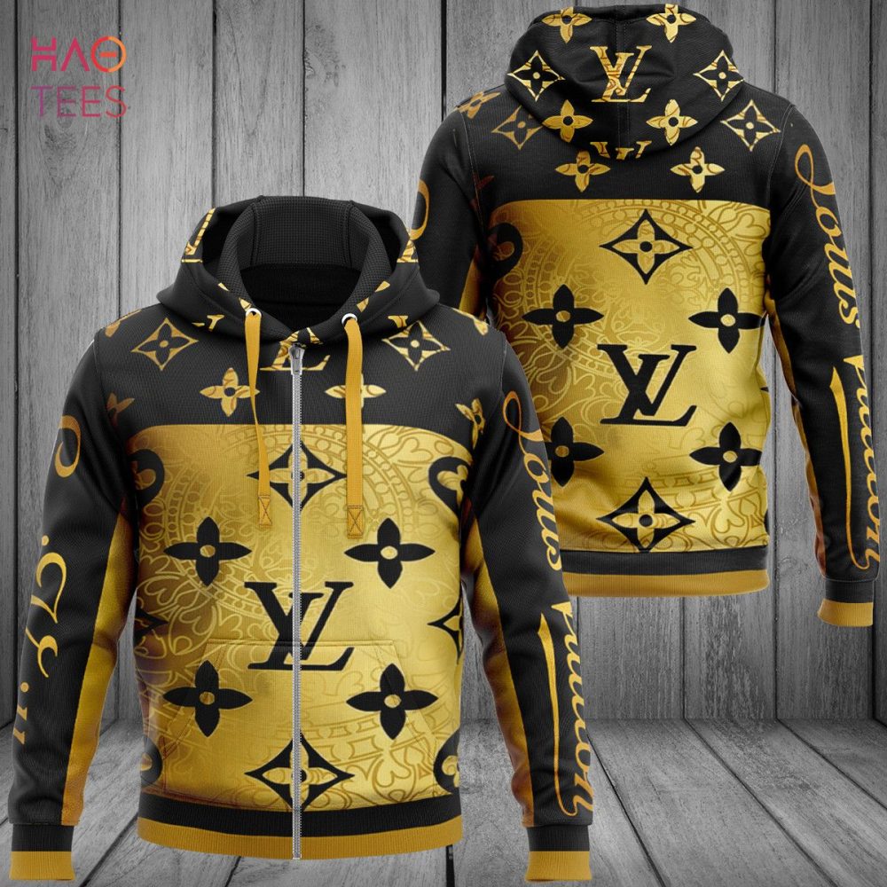 Louis Vuitton Luxury Brand Big Logo 3D Hoodie Pod Design