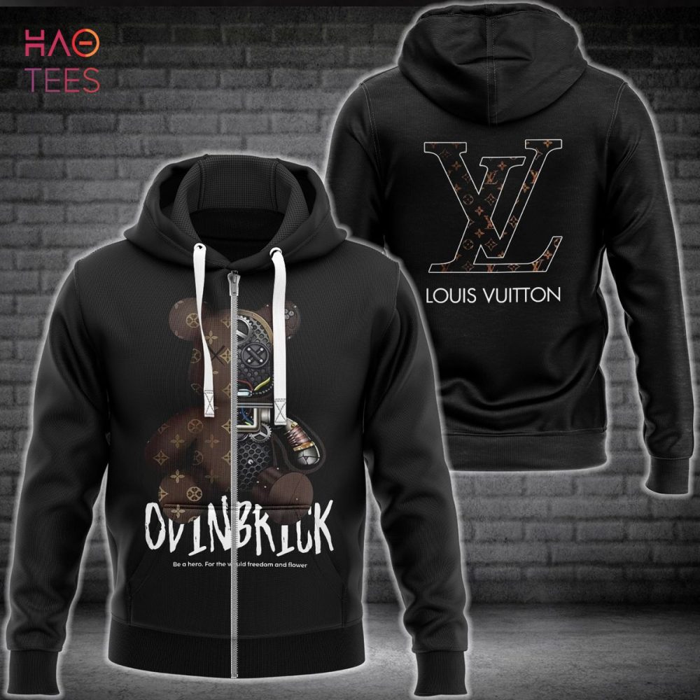 Louis Vuitton Bear Luxury 3D Hoodie Limited Edition