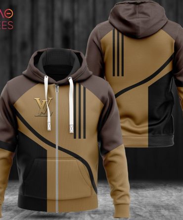 Louis Vuitton Brown Color Luxury 3D Hoodie Limited Edition