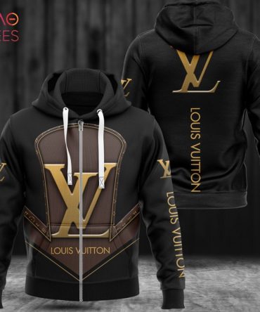 Louis Vuitton Dark Brown Mix Black Luxury 3D Hoodie Limited Edition
