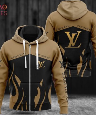 Louis Vuitton Brown Mix Black Luxury Hoodie Limited Edition