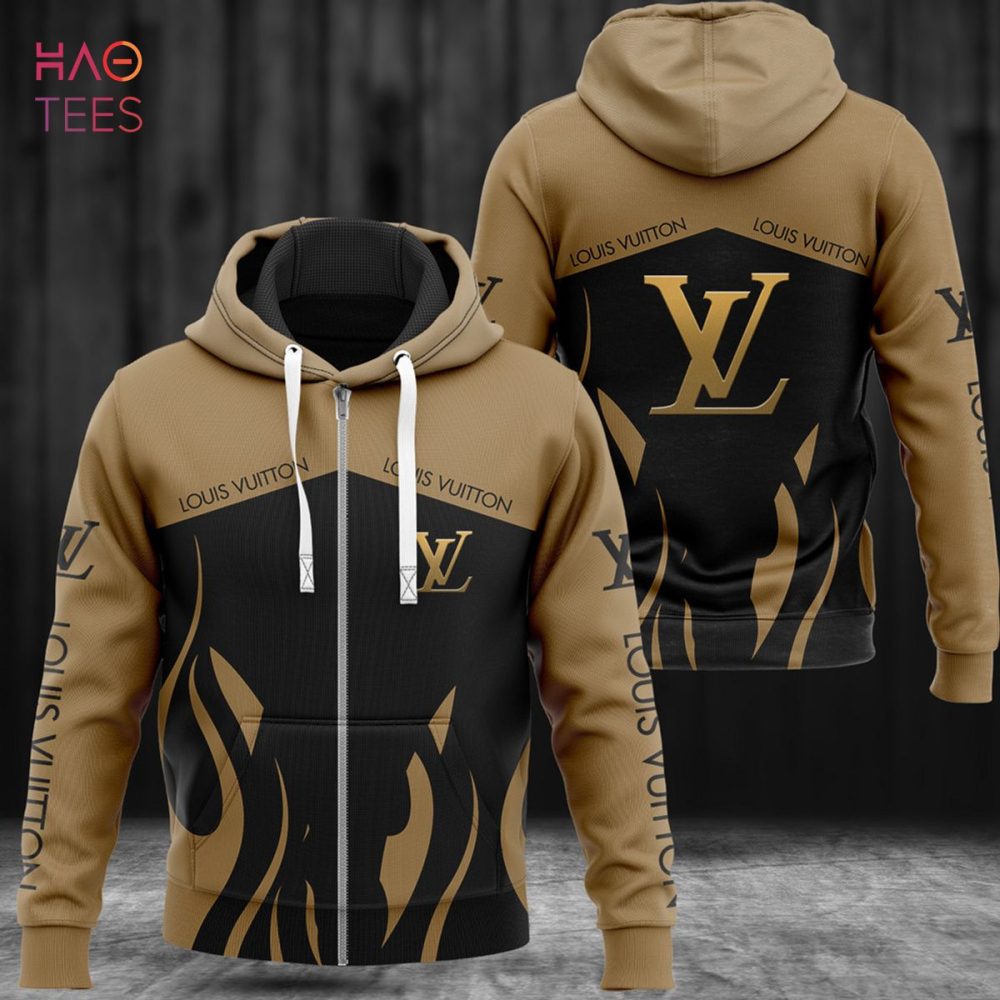 Louis Vuitton Brown Mix Black Luxury Hoodie Limited Edition