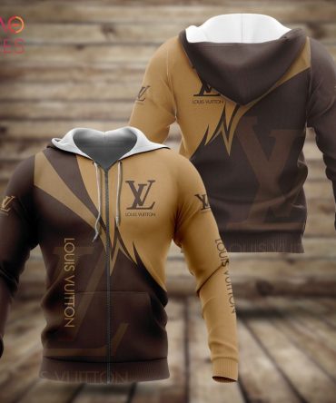 Louis Vuitton Brown Mix Gold Luxury Hoodie Limited Edition