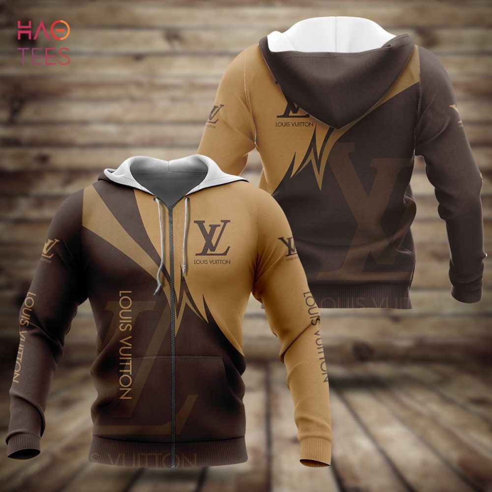 Louis Vuitton Brown Mix Gold Luxury Hoodie Limited Edition