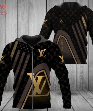 Louis Vuitton Gold Logo Luxury Hoodie Limited Edition