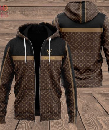 Louis Vuitton Black Mix Dark Brown Luxury 3D Hoodie Limited Edition