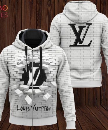 Louis Vuitton Full White Luxury 3D Hoodie Limited Edition