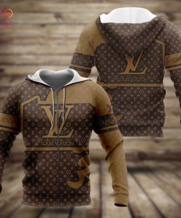 Louis Vuitton Brown Mix Full Printing Luxur 3D Hoodie Limited Edition