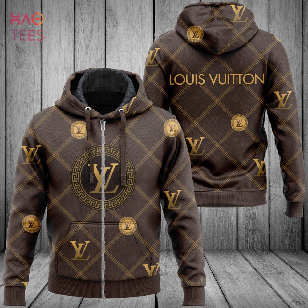 Louis Vuitton Brown Square Pattern Luxury 3D Hoodie Limited Edition