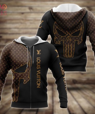 Louis Vuitton Luxry Brand Skull 3D Hoodie Pod Design
