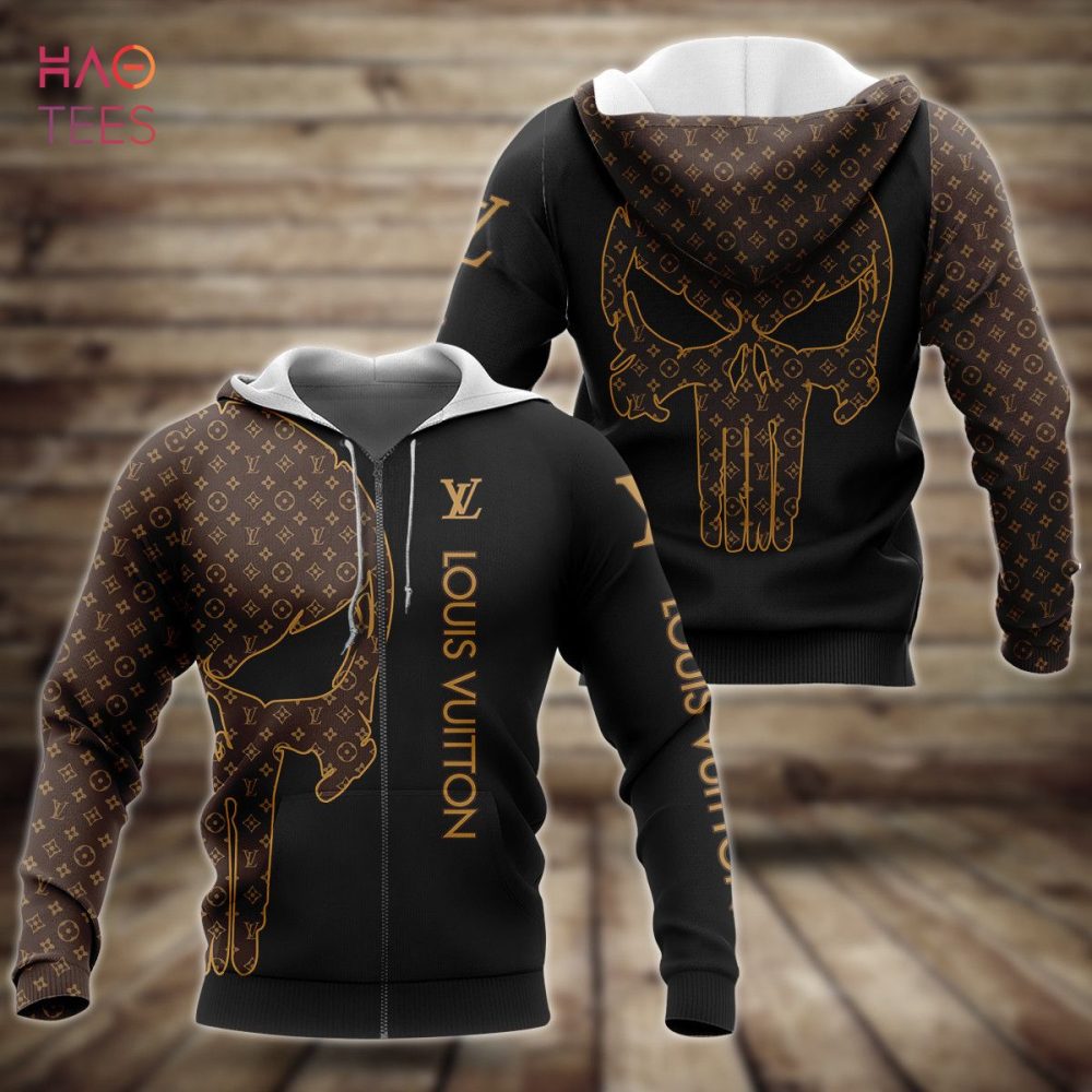 Louis Vuitton Luxry Brand Skull 3D Hoodie Pod Design