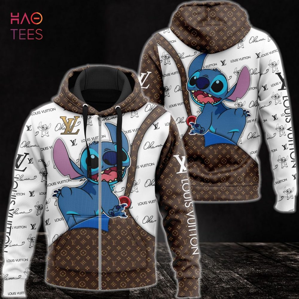 Louis Vuitton Stitch Luxury 3D Hoodie Pod Design