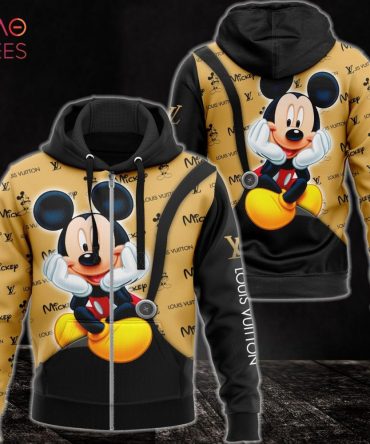 Louis Vuitton Mickey Mouse Luxury 3D Hoodie Pod Design