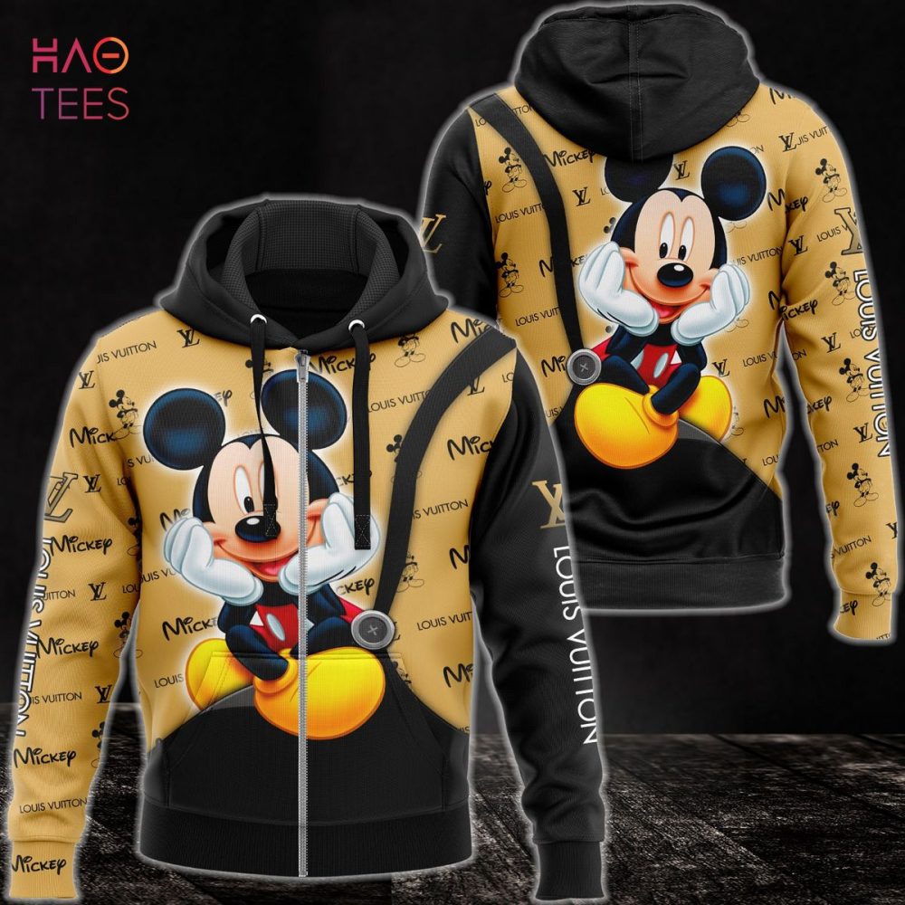 Louis Vuitton Mickey Mouse Luxury 3D Hoodie Pod Design