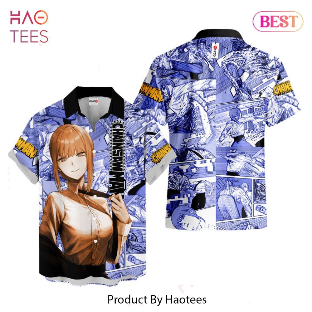 Makima Hawaiian Shirts Custom Anime Merch Clothes For Men Women