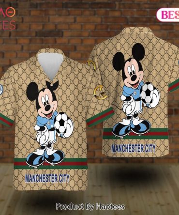 Man City Gucci Mickey Mouse Hawaiian Shirt
