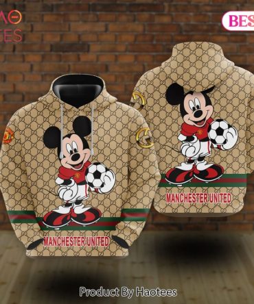 Manchester United Gucci Mickey 3D Hoodie Luxury Brand Pod Design