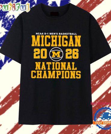 Michigan Men’S Basketball 2025-2026 National Champions T Shirt