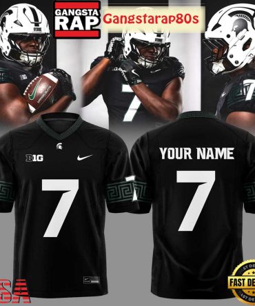 Michigan State Black Spartans Uniform Football Jersey