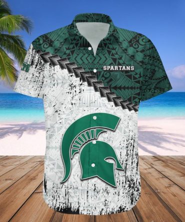 Michigan State Spartans Hawaii Shirt Grunge Polynesian Tattoo – Ncaa