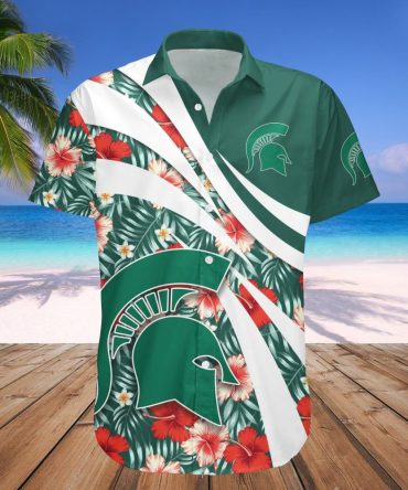 Michigan State Spartans Hawaii Shirt Hibiscus Sport Style – Ncaa