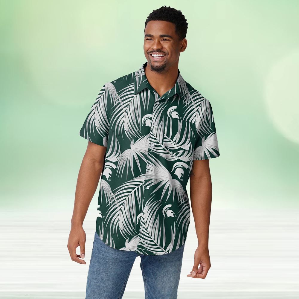 Michigan State Spartans Hawaiian Button Up Shirt