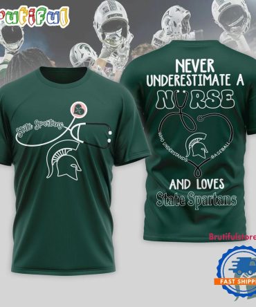 Michigan State Spartans Ncaa Game Day Nurse Limited 3D T Shirt
